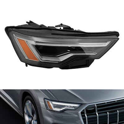 For Audi A6 LED Headlight 2019-2021 Assembly Headlamp 6 Pins Passenger Side RH Foto 1 de 4