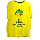 Coupe du Monde de la FIFA, Brésil 2014 T-Shirt Femme 2X (24-26) Adidas Climalite Jaune