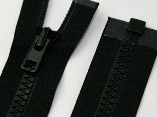 Black Chunky Plastic Teeth Zip Heavy Duty Zipper Open End Various Lengths No.5