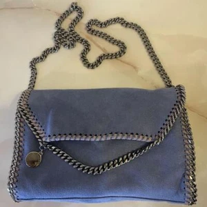 Auténtico bolso de hombro de cuero Stella Mccartney Falabella azul  - Imagen 1 de 6