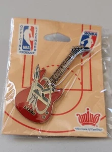 NBA Houston Rockets Red Guitar Pin AMINCO Basketball OOP Vintage NICE!!! - Bild 1 von 4