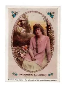 Wyoming Lullaby ~ Small Postcard Wright Music Co. - Picture 1 of 2