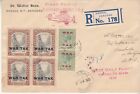 Bahamy: 1. okładka zarejestrowana lotu, wojenne znaczki podatkowe, Nassau-Barbuda, styczeń 1930