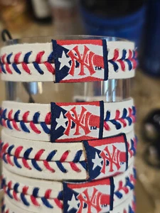 NEW YORK YANKEES PUERTO RICAN FLAGMLB BASEBALL BRACELET LEATHER - Picture 1 of 8