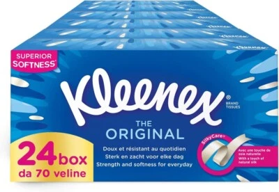 Kleenex The Original Facial Tissues Boxes 70 Sheets - Pack of 24 - Image 1 of 2
