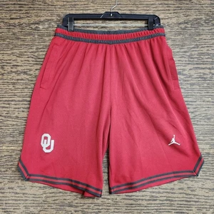 Jordan PE Oklahoma Sooners Athletic Basketball Shorts Men’s Size Large Crimson - Picture 1 of 12