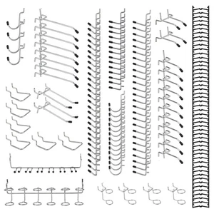 170PCS Crochets Pegboard Assortis | Crochets Peg Board pour Outils Suspendus - Idéal pour... - Photo 1/8