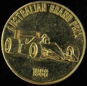 1988 Australian Grand Prix Near Mint Formula One Adelaide Alive Bronze Medallion - Picture 1 of 2