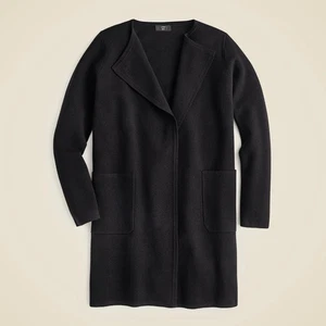 J.Crew Juliette collarless sweater-blazer Black Large - Picture 1 of 5