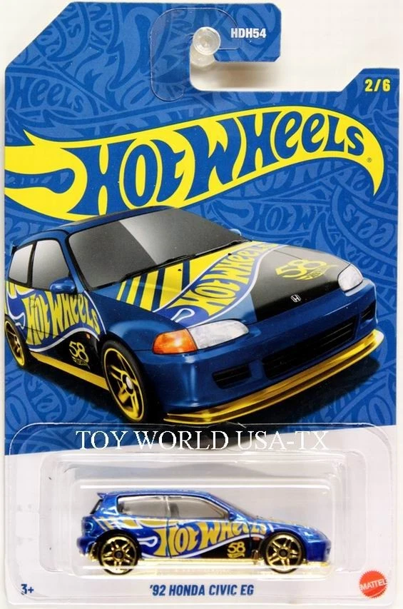 Honda Civic EG 2026 58 aniversario azul y dorado #2 '92 Hot Wheels Foto 1 de 1