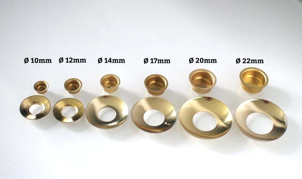 Kerzentüllen Ø 10-22mm Kerzenhalter Messing Blecheinsatz & Tropfschale Metall - Bild 1 von 2
