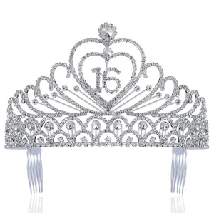 Sweet Sixteen 16 Years Old 16th Party Clear White Austrian Rhinestone Crystal... - Picture 1 of 6