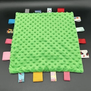 Manta sensorial bebé seguridad Lovey Blankie niño niña verde Mickey Owl suave 13" - Imagen 1 de 8