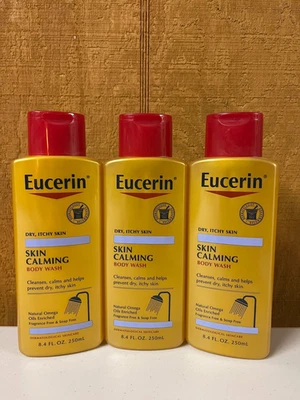 3 Eucerin Jabón Corporal Calmante Piel Seco, Picazón Piel 8.4 OZ Cada Foto 1 de 2