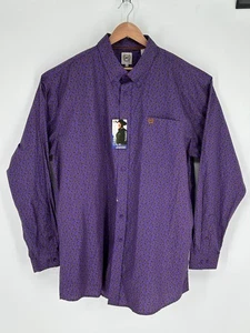 NWT Cinch Men's Western Shirt Purple Paisley Button Up Rodeo Cowboy Size 2XL Z2 - Picture 1 of 5