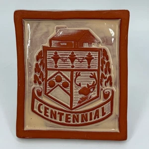 Erika Bonner Centennial Ceramic Tile Plaque 5.5 Inch Vintage - Picture 1 of 10