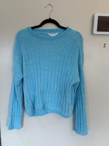 No Boundaries women's chenille blue sweater size XL excellent condition - Picture 1 of 3