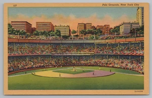 Polo Grounds at 155th Street and 8th Avenue New York NYC Postcard Baseball 1930s - Picture 1 of 4