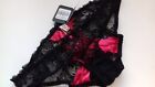 AGENT PROVOCATEUR VERY RARE BLACK/PINK MADDY BRIEF AP 4 LARGE UK 12 BNWT