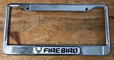 Marco de matrícula Pontiac Firebird de colección marco de metal cromado transmisión am Foto 1 de 3