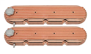 Lipstick Performance Aluminum Vintage Finned LS Valve Covers Copper Finish - Picture 1 of 2
