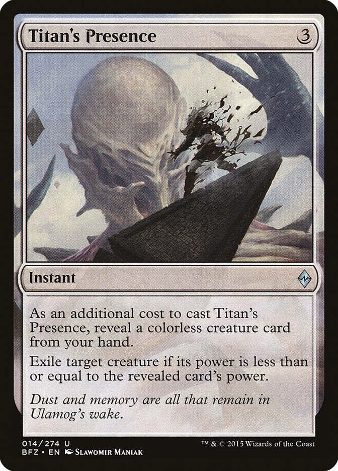 Titan's Presence [Battle for Zendikar] Magic MTG - Image 1 of 1