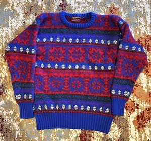 Vintage Ralph Lauren Chaps Sweater Shetland 100% Wool Pullover Sz Women L - Picture 1 of 3