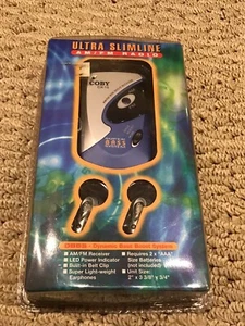 Coby CX-15 - Ultra Slimline - AM/FM Radio with Earphones - Light Weight - New - Picture 1 of 9