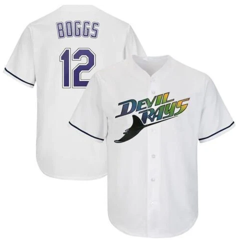 Wade Boggs #12 Tampa Bay Rays ALL OVER PRINT BASEBALL JERSEY XS-5XL New 2023 Cover