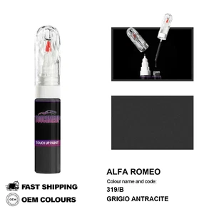 FOR ALFA ROMEO GRIGIO ANTRACITE 319/B Touch Up Paint Pen Brush Fix Kit Scratch - Picture 1 of 8