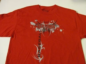 ROCHESTER RED WINGS BASEBALL RAWLINGS 2011 T-SHIRT MED LANCERS AMERICANS NY - Picture 1 of 7