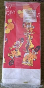 American Greetings Circus Clown Paper Tablecover 54x96 Vintage Party Picnic - Picture 1 of 3