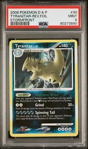 PSA 9 MINT Tyranitar 30/100 Reverse Holo 2008 Pokemon D&P Stormfront LOW POP - Picture 1 of 2