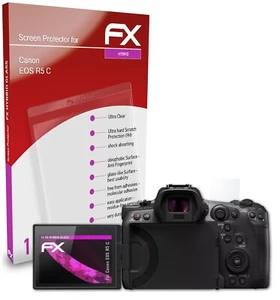 atFoliX Verre film protecteur pour Canon EOS R5 C 9H Hybride-Verre - Photo 1 sur 5
