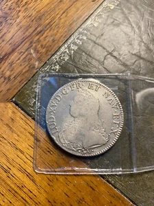 Rare Louis XV Ecu d'Argent aux branches d'olivier 1740 L Bayonne - Picture 1 of 3