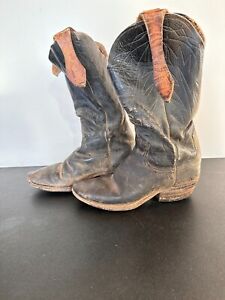 MEN'S COWBOY BOOTS RANCH VINTAGE LEATHER DISTRESSED WESTERN FASHION ~ 9.5 or 10