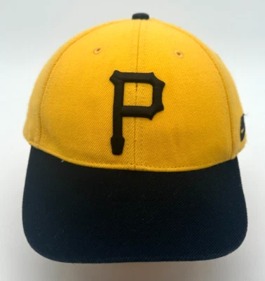 Boné vintage Pittsburgh Pirates Team Nike alça traseira mistura de lã amarela - Imagem 1 de 4