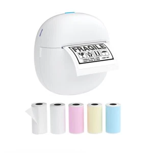 Sticker Printer Mini Thermal Printer with 5 Rolls Paper Inkless Photo Maker f... - Picture 1 of 9