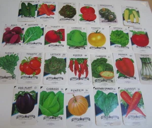 Lot of 25 Old Vintage - VEGETABLE - SEED PACKETS - San Antonio Texas - EMPTY - Picture 1 of 6