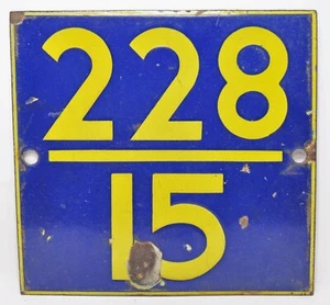 Vintage Iron Enamel Porcelain Railway Numbers Signboard Original Old Hand Crafte - Picture 1 of 5
