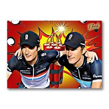 Andy & Frank Schleck Dynamite Duo Sketch Card Limited 02/20 Dr. Dunk Signed