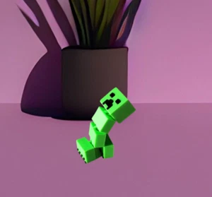 Articulated Minecraft Creeper, Flexi Fidget Toy, 3D Printed - Picture 1 of 47