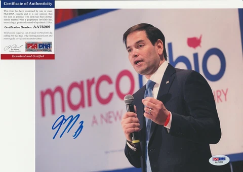 Marco Rubio Senator Signed Autograph 8x10 Photo PSA/DNA COA #11 Cover