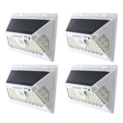 4X 60 LED Solar Power Motion Sensor Wall Light Outdoor Yard Garden Waterproof - Image 1 of 4