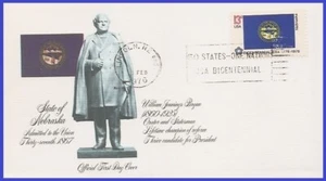 USA3 #1669 U/A FLEETWOOD 2 FDC   Nebraska State Flag - Picture 1 of 1