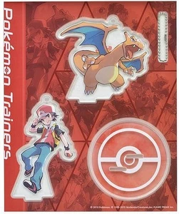 Pokemon Trainers Red & Charizard Acrylic Stand Keychain Pokemon Center Exclusive - Picture 1 of 1