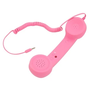 (2)3.5mm Telephone Handset Retro Phone Handset With 9ft Coiled Cord One Button - Afbeelding 1 van 12