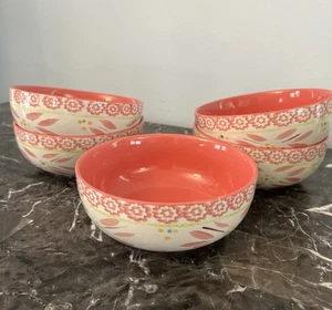 Set Of 5 Pink Old World Bowls Temp-Tations Temptations by Tara - Picture 1 of 8