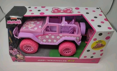 Disney Jr. 1:16 Minnie Mouse Jeep Wrangler RC Car 2.4 GHz Pink New - Image 1 of 4