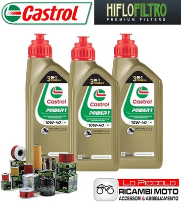 Tagliando 3 OLIO [CASTROL] POWER1 10w40 + FILTRO Yamaha YZF 600 R6 S 2008 2009 Foto 1 de 4